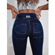 Legginsy modelujące / Double Push Up / DEEP BLUE / Wysoki stan / XS - S - M - L - XL